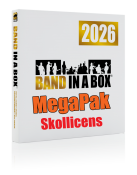 Band-in-a-Box 2026 Megapak skollicens 6-25 Mac