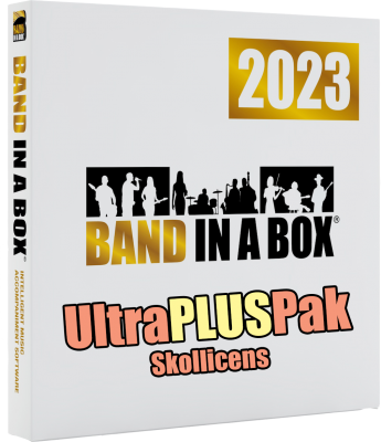 Band-in-a-Box 2023 UltraPakPlus Mac. Skollicens 6-25 datorer