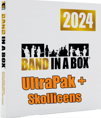 Band-in-a-Box 2024 UltraPakPlus Win. Skollicens 6-25 datorer
