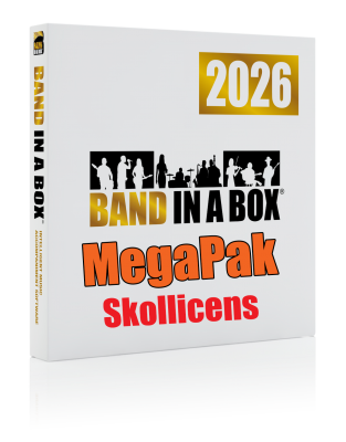 Band-in-a-Box 2026 Megapak skollicens 6-25 Mac